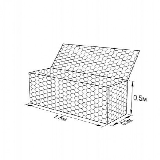 Габион ГСИ-К-1,5х0,5х0,5-С80-2,7-Ц