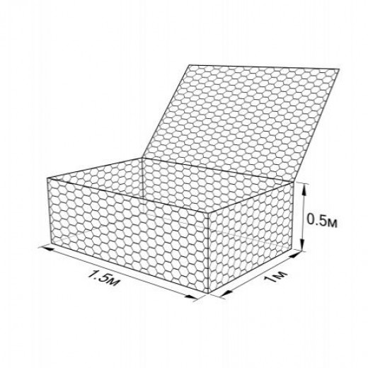 Габион ГСИ-К-1,5х1,0х0,5-С80-3,0/4,0-ЦАММП