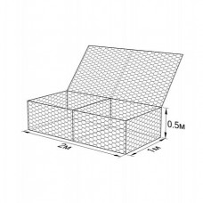 Габион ГСИ-К-2,0х1,0х0,5-С100-2,7/3,7-ЦП