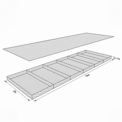 Габион ГСИ-М-6,0х2,0х0,17-С80-2,7-ЦАММ
